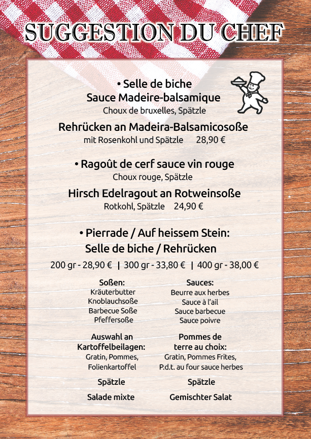 Restaurant Hot Stone Châlet - Menu de la semaine | Vianden ...